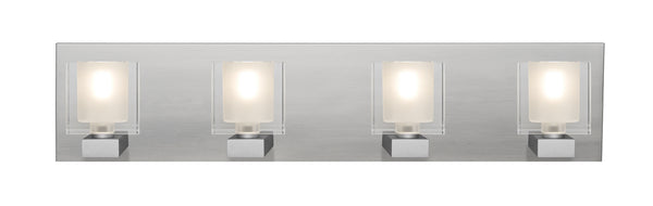 Besa - 4WF-BOLOFR-SN - Four Light Vanity - Bolo - Satin Nickel from Lighting & Bulbs Unlimited in Charlotte, NC