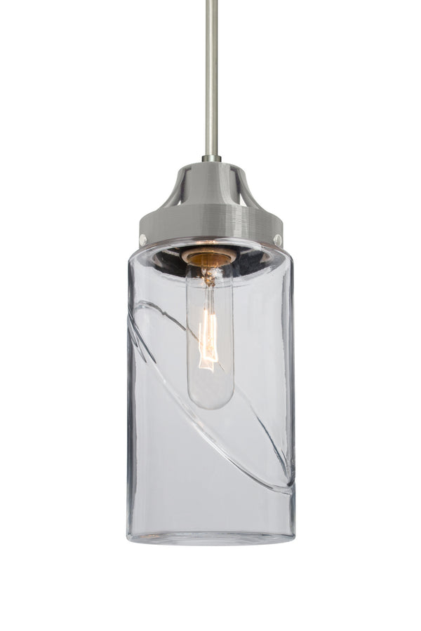 Besa - J-BLINKCL-SN - One Light Pendant - Blink - Satin Nickel from Lighting & Bulbs Unlimited in Charlotte, NC