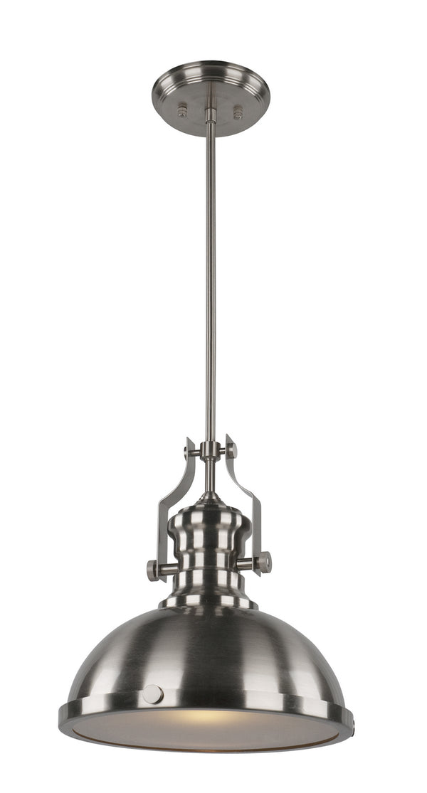 Matteo Lighting - C53802BN - One Light Pendant - Cresswell Series - Brushed Nickel from Lighting & Bulbs Unlimited in Charlotte, NC