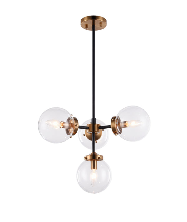 Matteo Lighting - C72304AGCL - Four Light Chandelier - Maru - Aged Gold Brass from Lighting & Bulbs Unlimited in Charlotte, NC