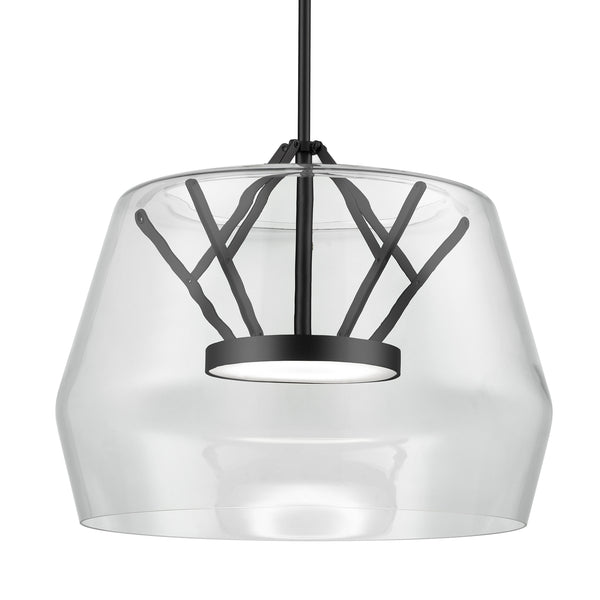 Kuzco Lighting - PD61418-CL/BK - LED Pendant - Deco - Clear/Black from Lighting & Bulbs Unlimited in Charlotte, NC