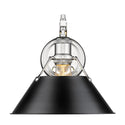 Golden - 3306-1W CH-BLK - One Light Wall Sconce - Orwell CH - Chrome from Lighting & Bulbs Unlimited in Charlotte, NC