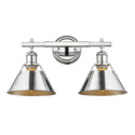 Two Light Bath Vanity from the Orwell CH Collection in Chrome Finish by Golden
