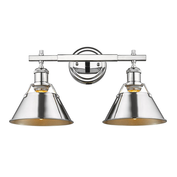Two Light Bath Vanity from the Orwell CH Collection in Chrome Finish by Golden