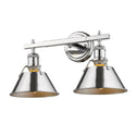 Two Light Bath Vanity from the Orwell CH Collection in Chrome Finish by Golden