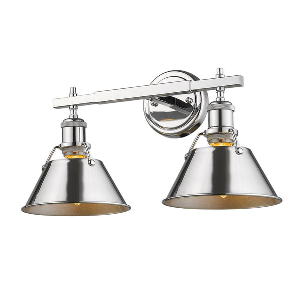 Two Light Bath Vanity from the Orwell CH Collection in Chrome Finish by Golden