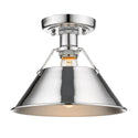 One Light Flush Mount from the Orwell CH Collection in Chrome Finish by Golden