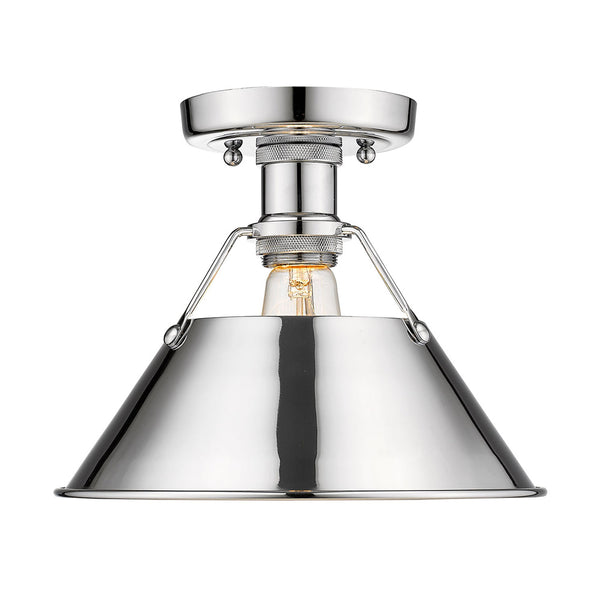 Golden - 3306-FM CH-CH - One Light Flush Mount - Orwell CH - Chrome from Lighting & Bulbs Unlimited in Charlotte, NC