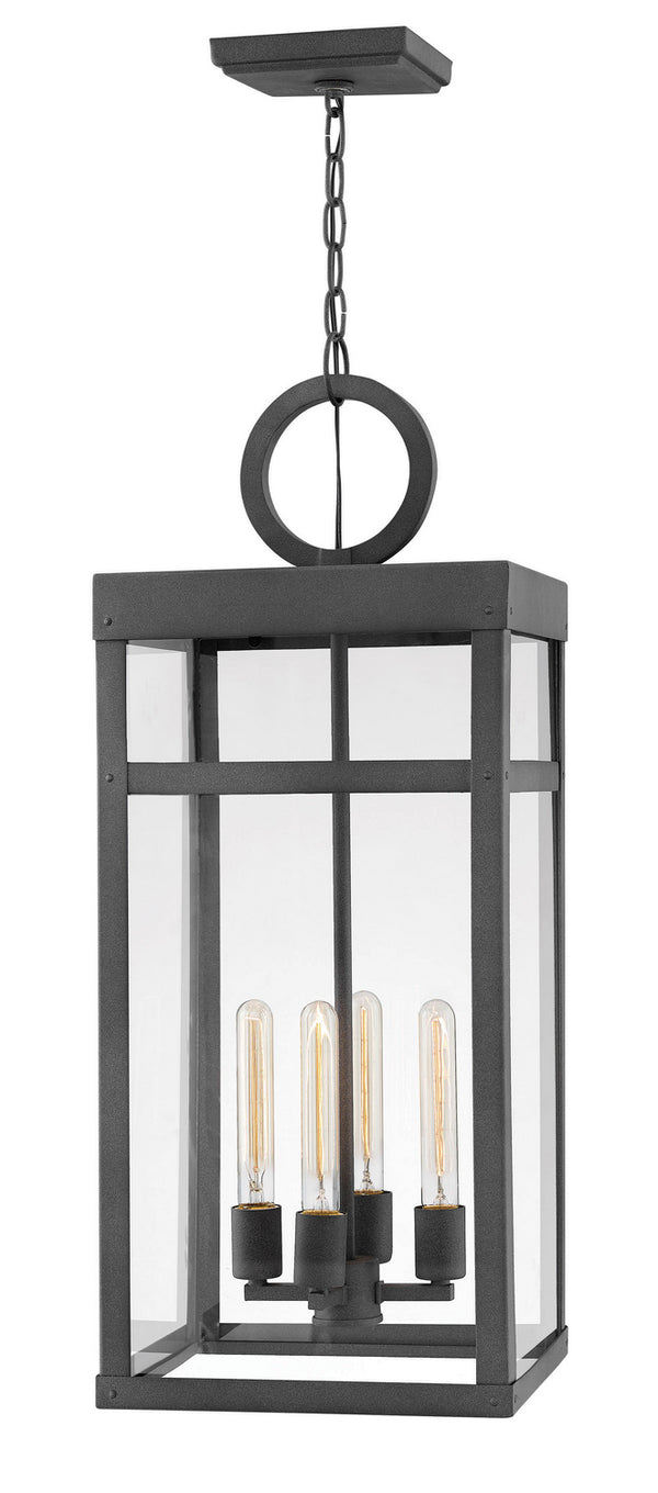 Hinkley - 2808DZ - LED Hanging Lantern - Porter - Aged Zinc from Lighting & Bulbs Unlimited in Charlotte, NC