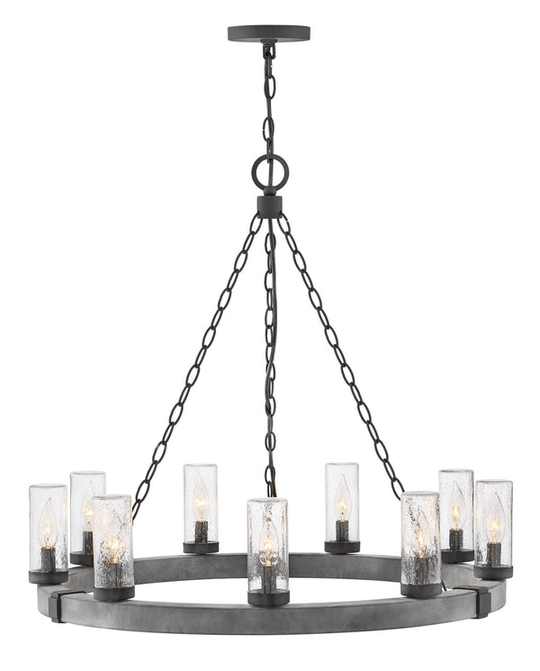 Hinkley - 29208DZ - LED Chandelier - Sawyer - Aged Zinc from Lighting & Bulbs Unlimited in Charlotte, NC