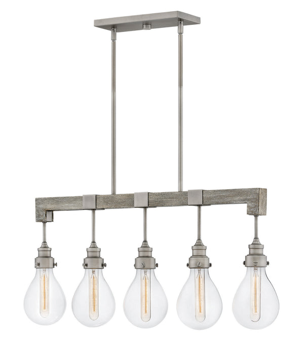 Hinkley - 3266PW - LED Linear Chandelier - Denton - Pewter from Lighting & Bulbs Unlimited in Charlotte, NC