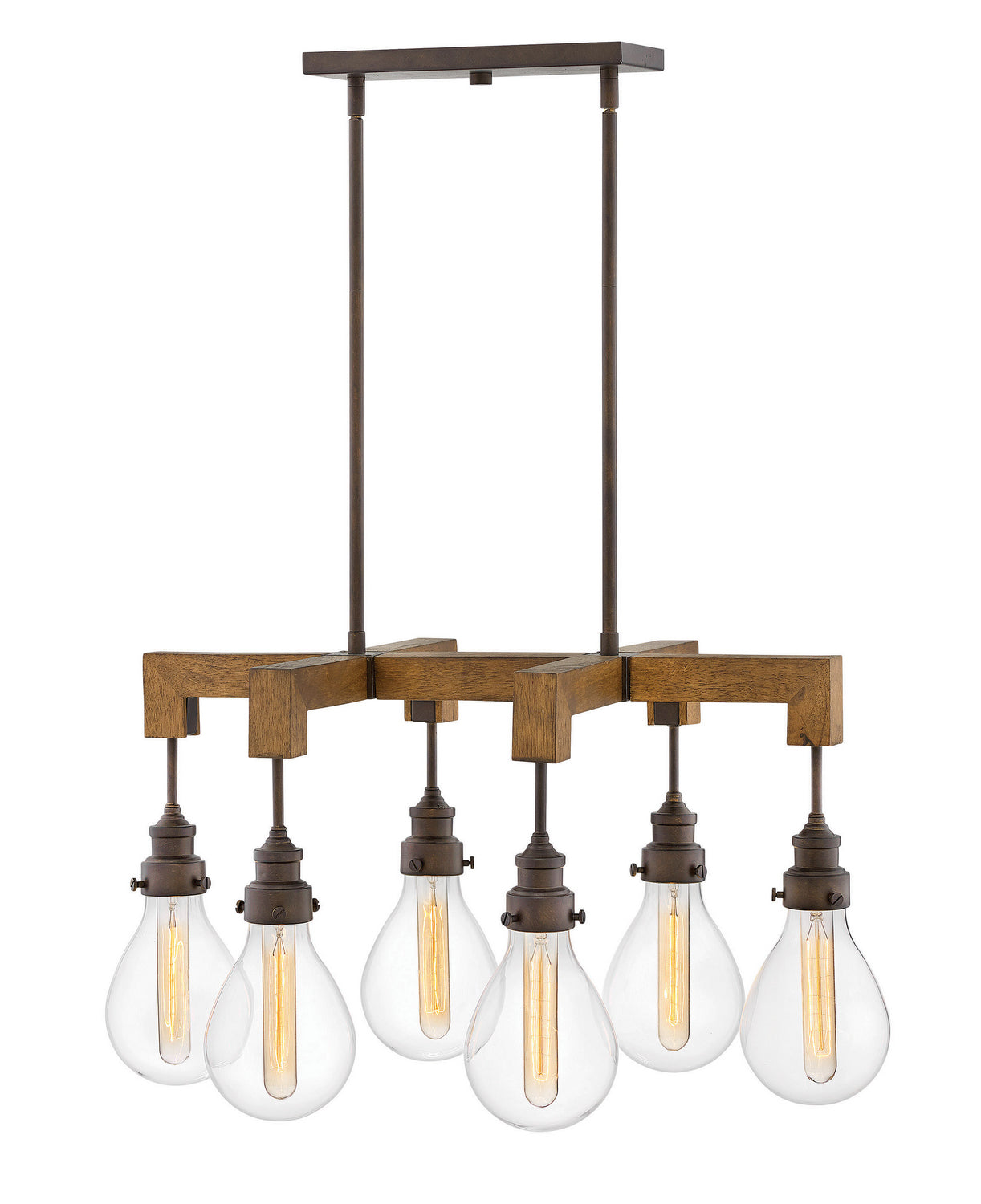 Hinkley - 3268IN - LED Linear Chandelier - Denton - Industrial Iron from Lighting & Bulbs Unlimited in Charlotte, NC