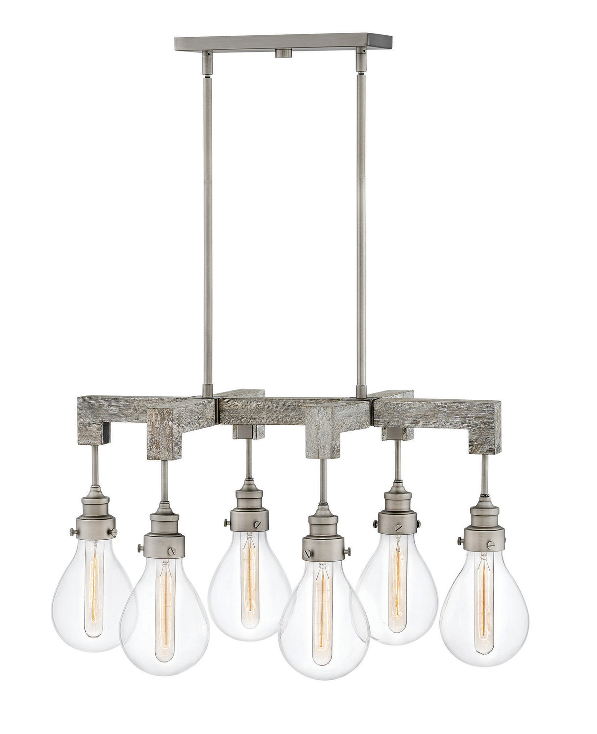 Hinkley - 3268PW - LED Linear Chandelier - Denton - Pewter from Lighting & Bulbs Unlimited in Charlotte, NC
