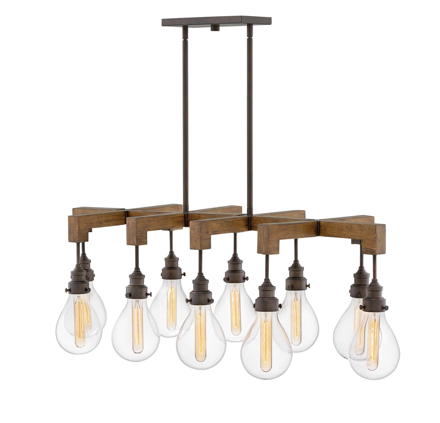 Hinkley - 3269IN - LED Linear Chandelier - Denton - Industrial Iron from Lighting & Bulbs Unlimited in Charlotte, NC