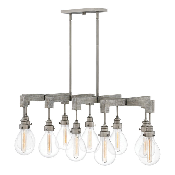 Hinkley - 3269PW - LED Linear Chandelier - Denton - Pewter from Lighting & Bulbs Unlimited in Charlotte, NC