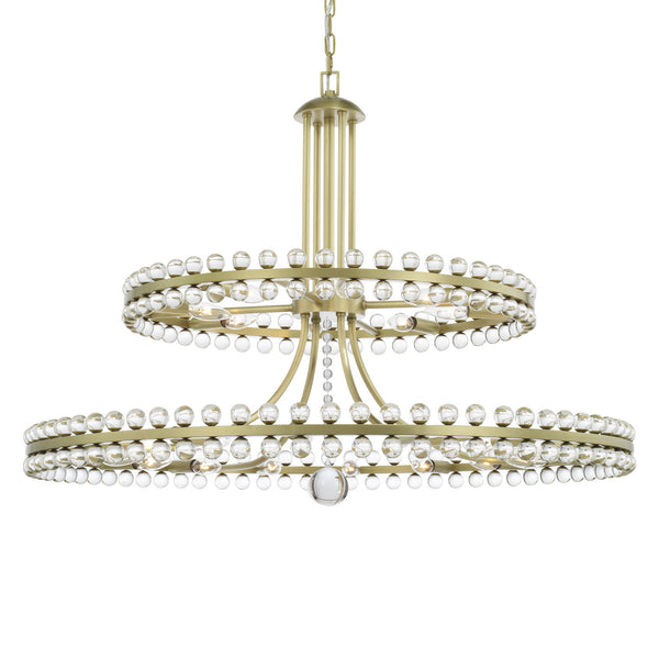 Crystorama - CLO-8890-AG - 24 Light Chandelier - Clover - Aged Brass from Lighting & Bulbs Unlimited in Charlotte, NC