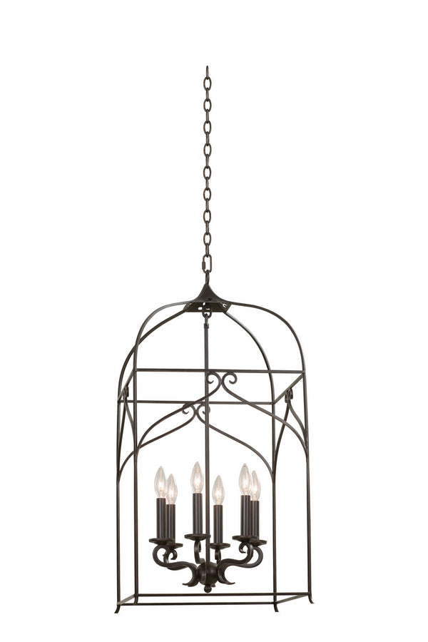 Kalco - 508251HB - Six Light Hanging Lantern - Somers - Heirloom Bronze from Lighting & Bulbs Unlimited in Charlotte, NC