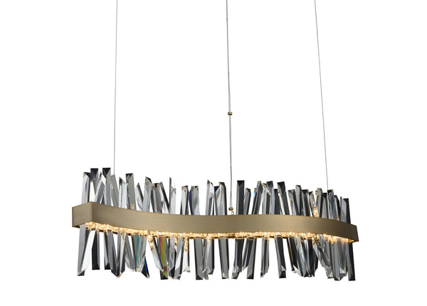 Allegri - 030250-038 - LED Island Pendant - Glacier - Brushed Champagne Gold from Lighting & Bulbs Unlimited in Charlotte, NC