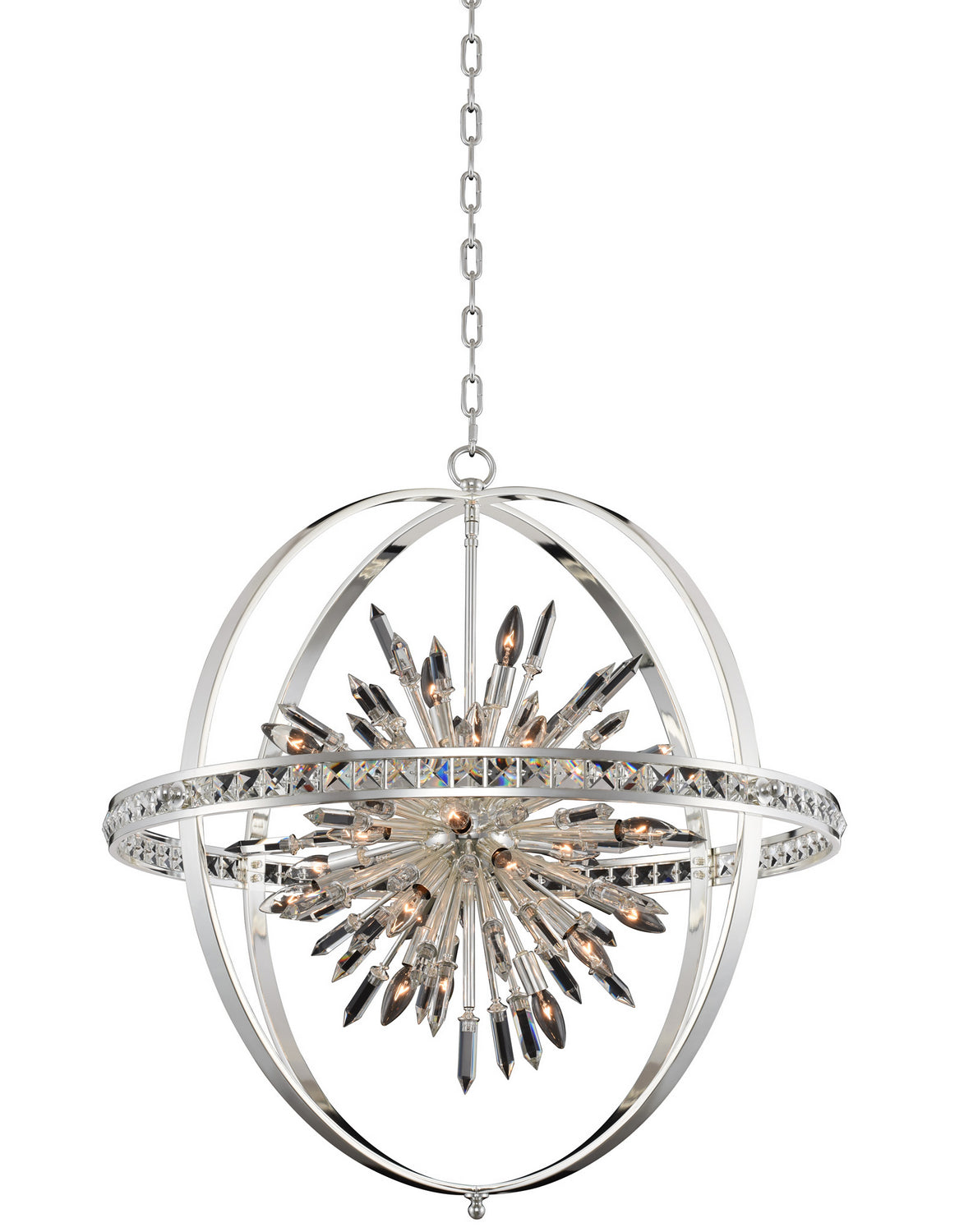 Allegri - 033652-014-FR001 - 24 Light Pendant - Angelo - Polished Silver from Lighting & Bulbs Unlimited in Charlotte, NC