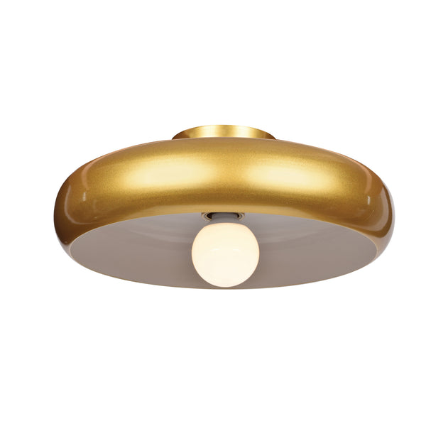 Access - 23880LEDDLP-GLD/WHT - LED Semi Flush Mount - Bistro - Gold and White from Lighting & Bulbs Unlimited in Charlotte, NC