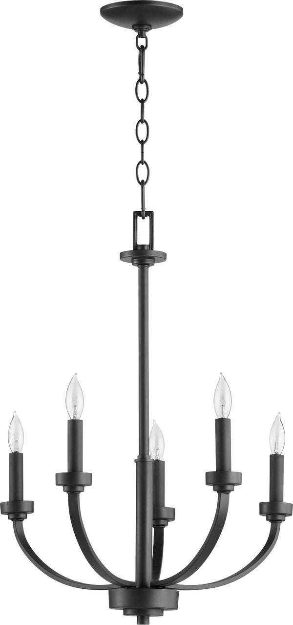 Quorum - 6160-5-69 - Five Light Chandelier - Reyes - Textured Black from Lighting & Bulbs Unlimited in Charlotte, NC