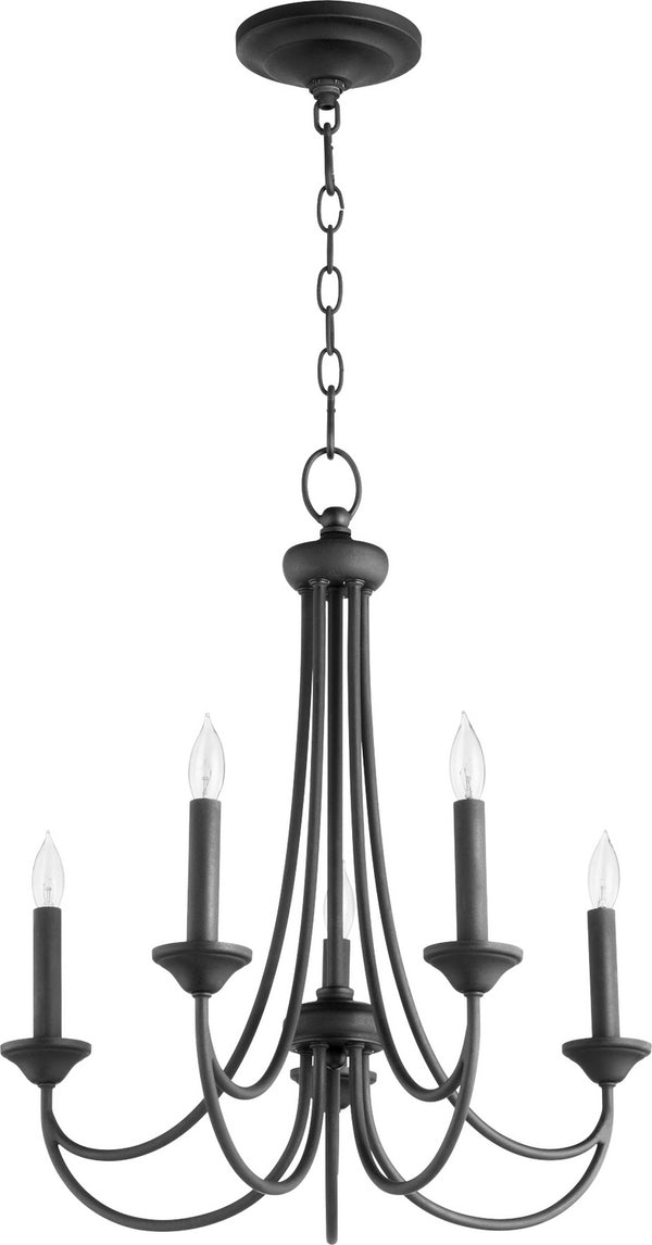 Quorum - 6250-5-69 - Five Light Chandelier - Brooks - Textured Black from Lighting & Bulbs Unlimited in Charlotte, NC