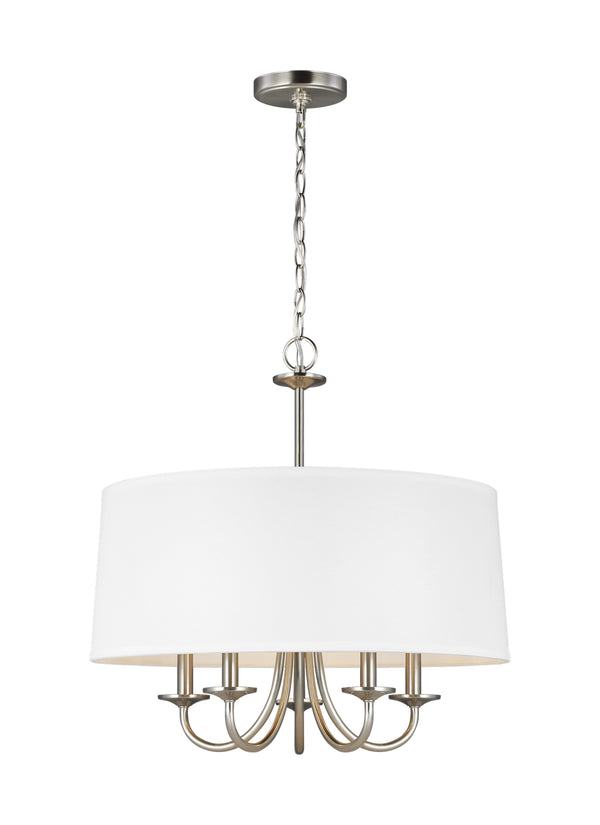 Generation Lighting - 3320205-962 - Five Light Chandelier - Seville - Brushed Nickel from Lighting & Bulbs Unlimited in Charlotte, NC