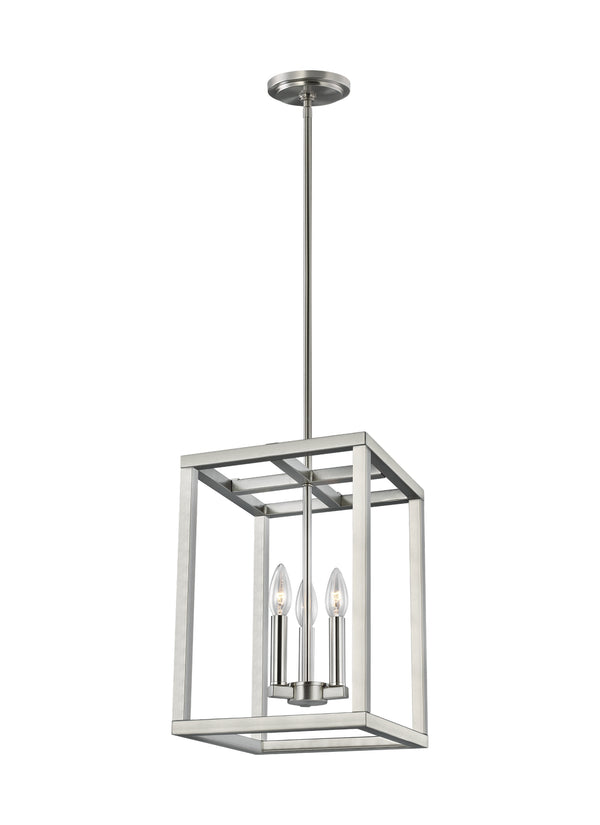 Generation Lighting - 5134503-962 - Three Light Hall / Foyer Pendant - Moffet Street - Brushed Nickel from Lighting & Bulbs Unlimited in Charlotte, NC