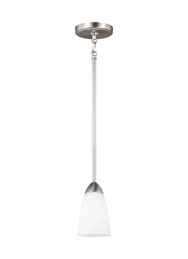 Generation Lighting - 6120201-962 - One Light Mini-Pendant - Seville - Brushed Nickel from Lighting & Bulbs Unlimited in Charlotte, NC