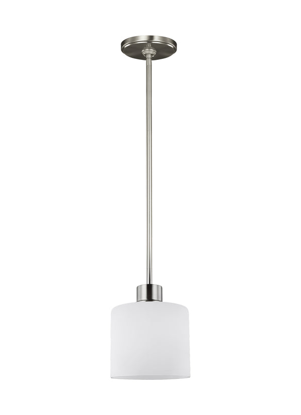 Generation Lighting - 6128801EN3-962 - One Light Mini-Pendant - Canfield - Brushed Nickel from Lighting & Bulbs Unlimited in Charlotte, NC