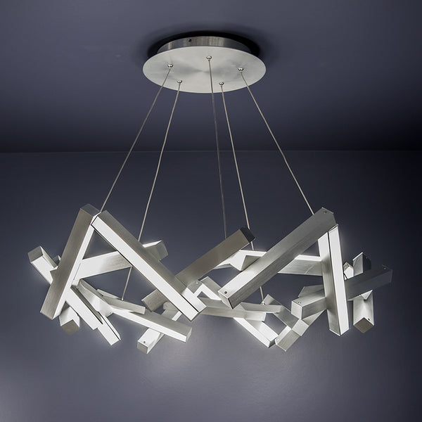 Modern Forms - PD-64834-AL - LED Chandelier - Chaos - Brushed Aluminum from Lighting & Bulbs Unlimited in Charlotte, NC
