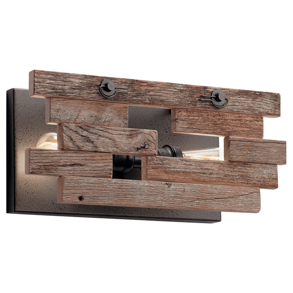 Kichler - 44230AVI - Two Light Wall Sconce - Cuyahoga Mill - Anvil Iron from Lighting & Bulbs Unlimited in Charlotte, NC