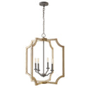 Four Light Foyer Pendant from the Dora Collection in Sea Salt Finish by Capital Lighting