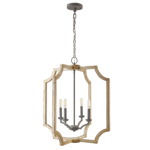 Four Light Foyer Pendant from the Dora Collection in Sea Salt Finish by Capital Lighting