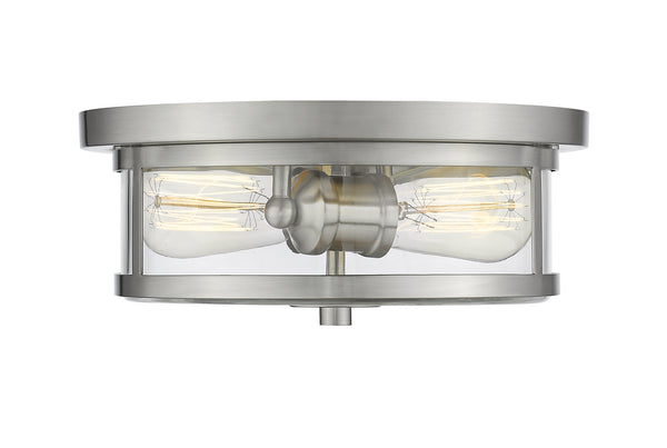 Z-Lite - 462F11-BN - Two Light Flush Mount - Savannah - Brushed Nickel from Lighting & Bulbs Unlimited in Charlotte, NC