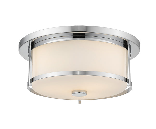 Z-Lite - 465F14-CH - Two Light Flush Mount - Savannah - Chrome from Lighting & Bulbs Unlimited in Charlotte, NC
