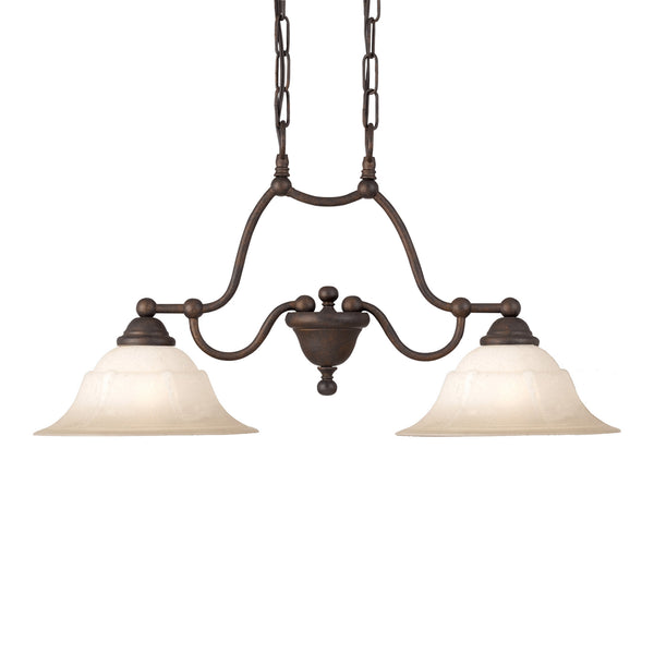 Classic Lighting - 69624 RSB WAG - Two Light Island Pendant - Providence - Rustic Bronze from Lighting & Bulbs Unlimited in Charlotte, NC