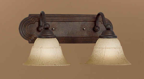Classic Lighting - 69632 RSB TCG - Two Light Vanity - Providence - Rustic Bronze from Lighting & Bulbs Unlimited in Charlotte, NC