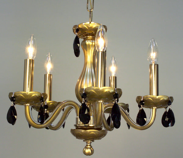 Classic Lighting - 82045 GLD CBK - Five Light Chandelier - Monaco - Gold Painted from Lighting & Bulbs Unlimited in Charlotte, NC