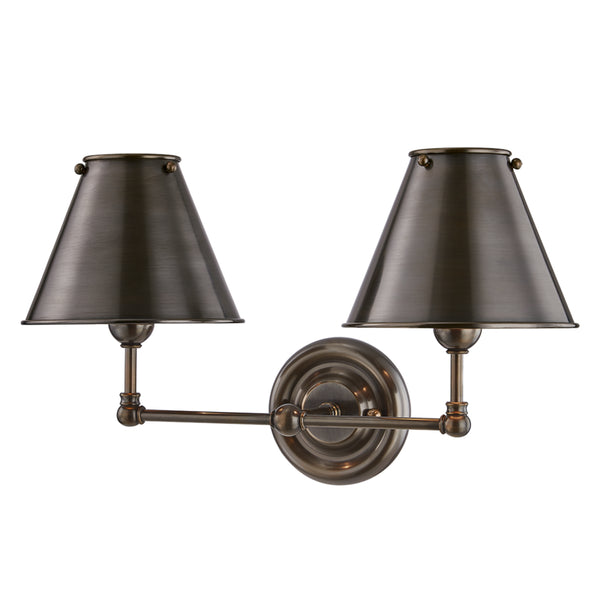 Hudson Valley - MDS102-DB-MS - Two Light Wall Sconce - Classic No.1 - Distressed Bronze from Lighting & Bulbs Unlimited in Charlotte, NC