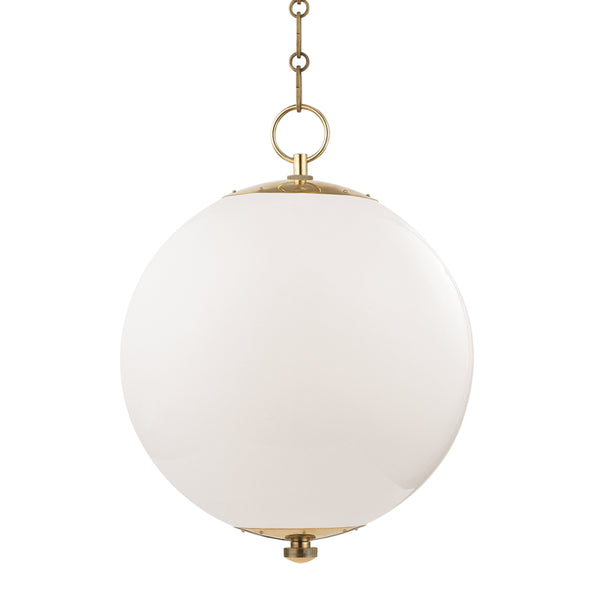Hudson Valley - MDS701-AGB - One Light Pendant - Sphere No.1 - Aged Brass from Lighting & Bulbs Unlimited in Charlotte, NC