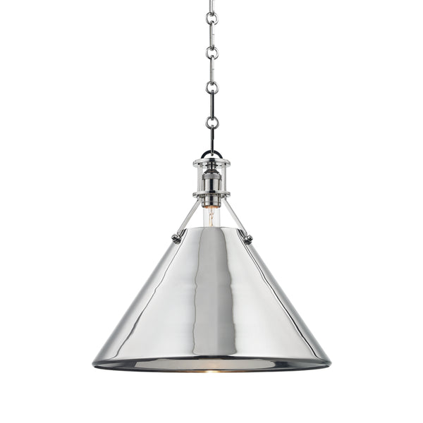 Hudson Valley - MDS952-PN - One Light Pendant - Metal No.2 - Polished Nickel from Lighting & Bulbs Unlimited in Charlotte, NC