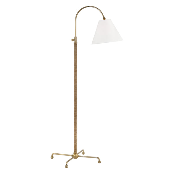 Hudson Valley - MDSL503-AGB - One Light Floor Lamp - Curves No.1 - Aged Brass from Lighting & Bulbs Unlimited in Charlotte, NC