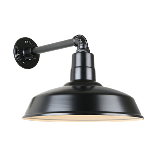 Hi Lite - H-QSN15116-SA-91/QSNB-44-91 - One Light Outdoor Gooseneck Light - Warehouse - Black from Lighting & Bulbs Unlimited in Charlotte, NC