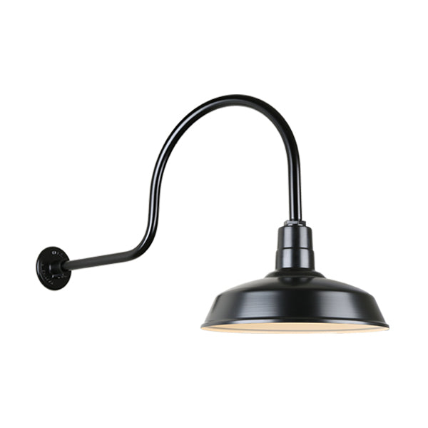 Hi Lite - H-QSN15116-SA-91/QSNHL-C-91 - One Light Outdoor Gooseneck Light - Warehouse - Black from Lighting & Bulbs Unlimited in Charlotte, NC