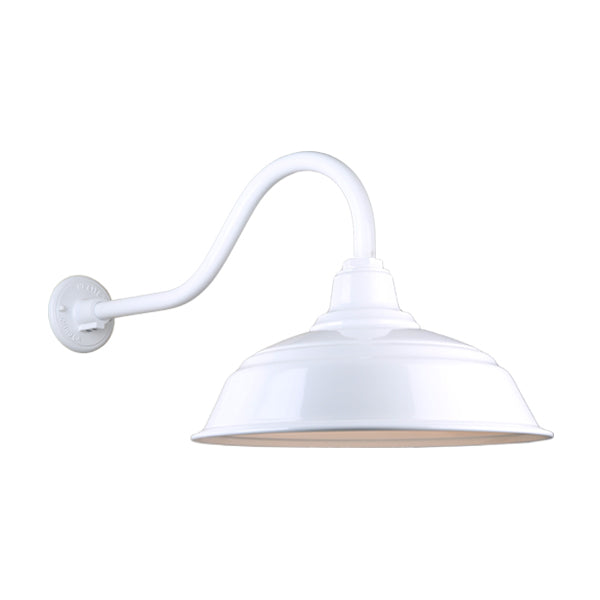 Hi Lite - H-QSN15117-SA-93/QSNHL-A-93 - One Light Outdoor Gooseneck Light - Warehouse - White from Lighting & Bulbs Unlimited in Charlotte, NC