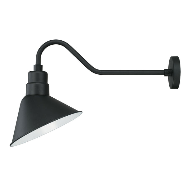 Outdoor Goose Neck Wall Mount from the RLM Collection in Black Finish by Capital Lighting
