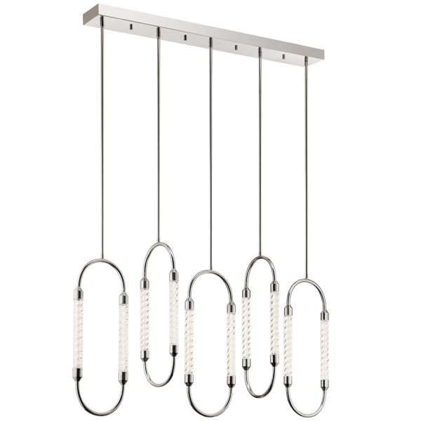 Kichler - 84147 - LED Linear Pendant - Delsey - Polished Nickel from Lighting & Bulbs Unlimited in Charlotte, NC