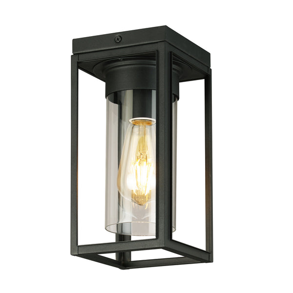Eglo USA - 203667A - One Light Outdoor Ceiling Mount - Walker Hill - Matte Black from Lighting & Bulbs Unlimited in Charlotte, NC