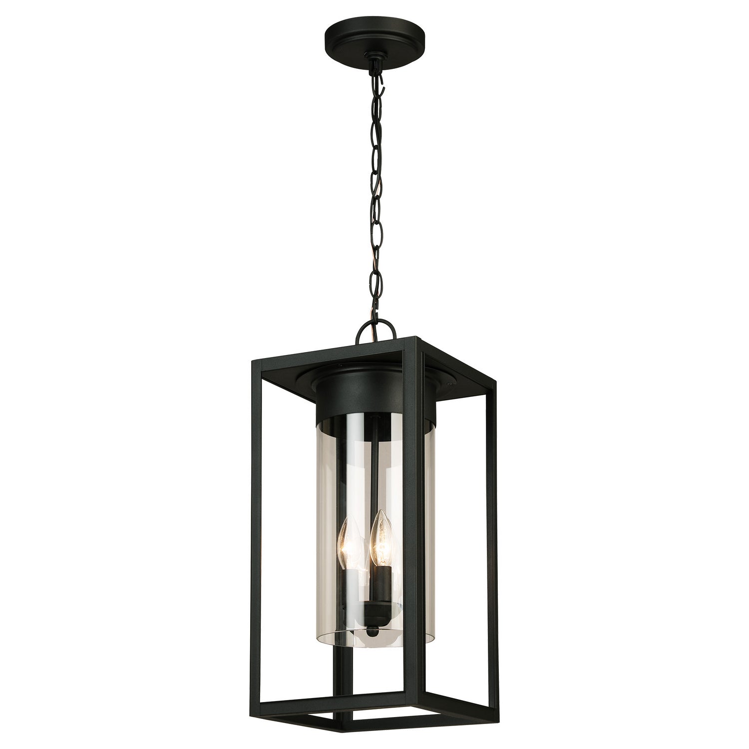 Eglo USA - 203669A - Three Light Outdoor Pendant - Walker Hill - Matte Black from Lighting & Bulbs Unlimited in Charlotte, NC